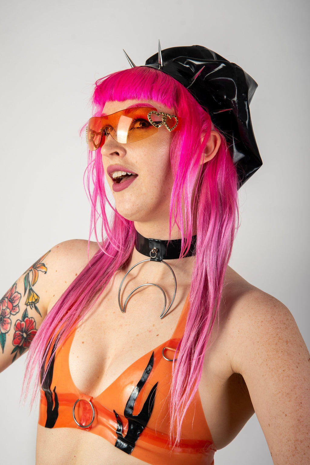 ROMANCE Spiked Latex Beret