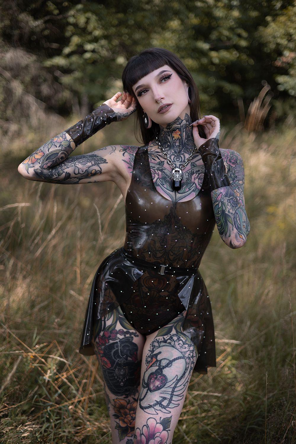 MICHELLE Rhinestone Latex Couture Set