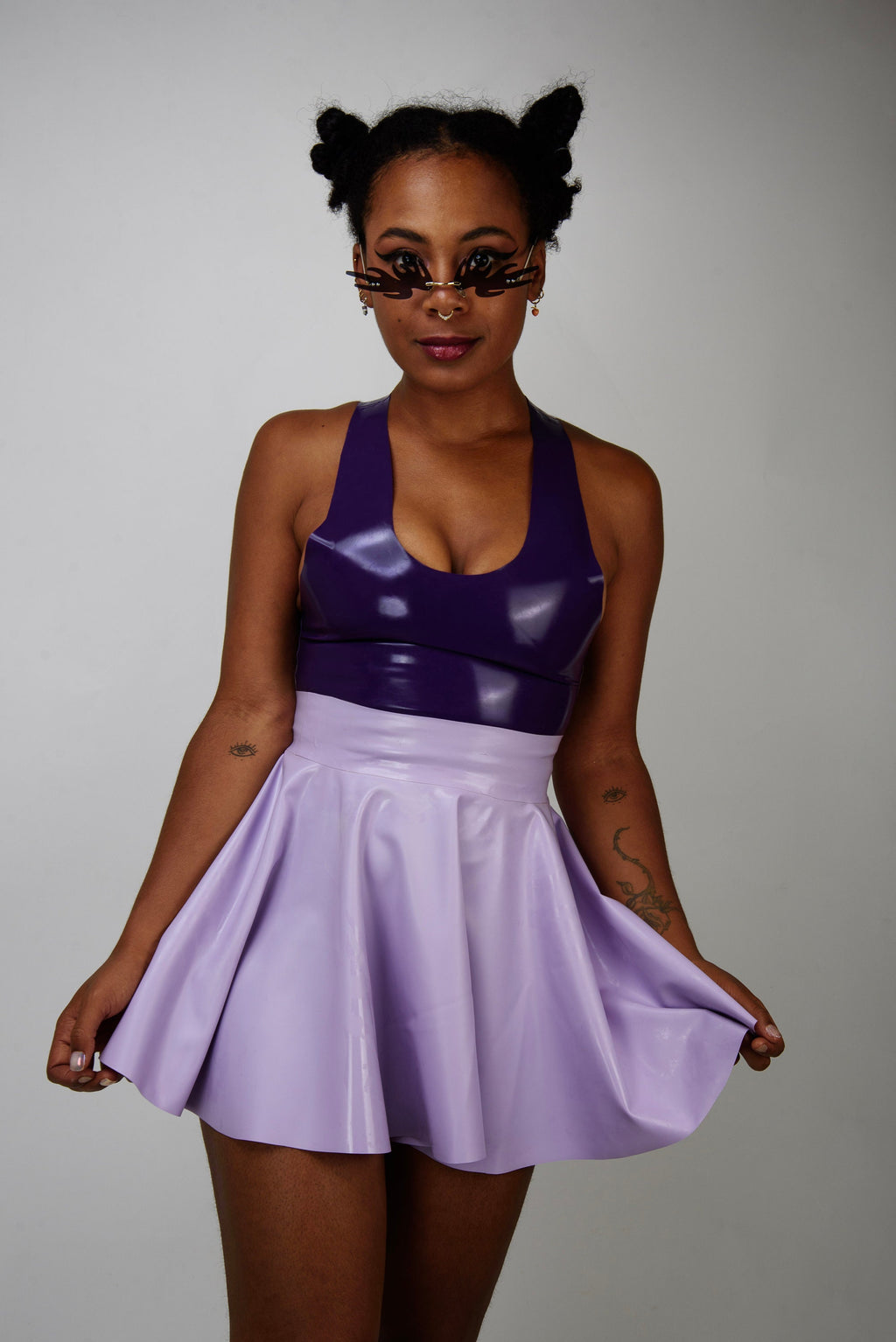 SQUID Latex Skater Skirt