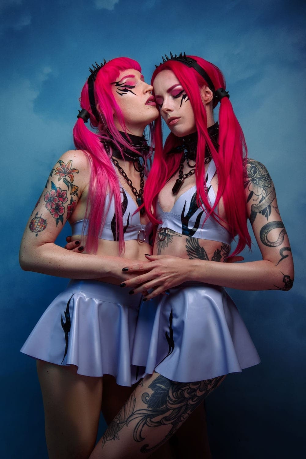 AIMEE Latex Flame Bikini Top