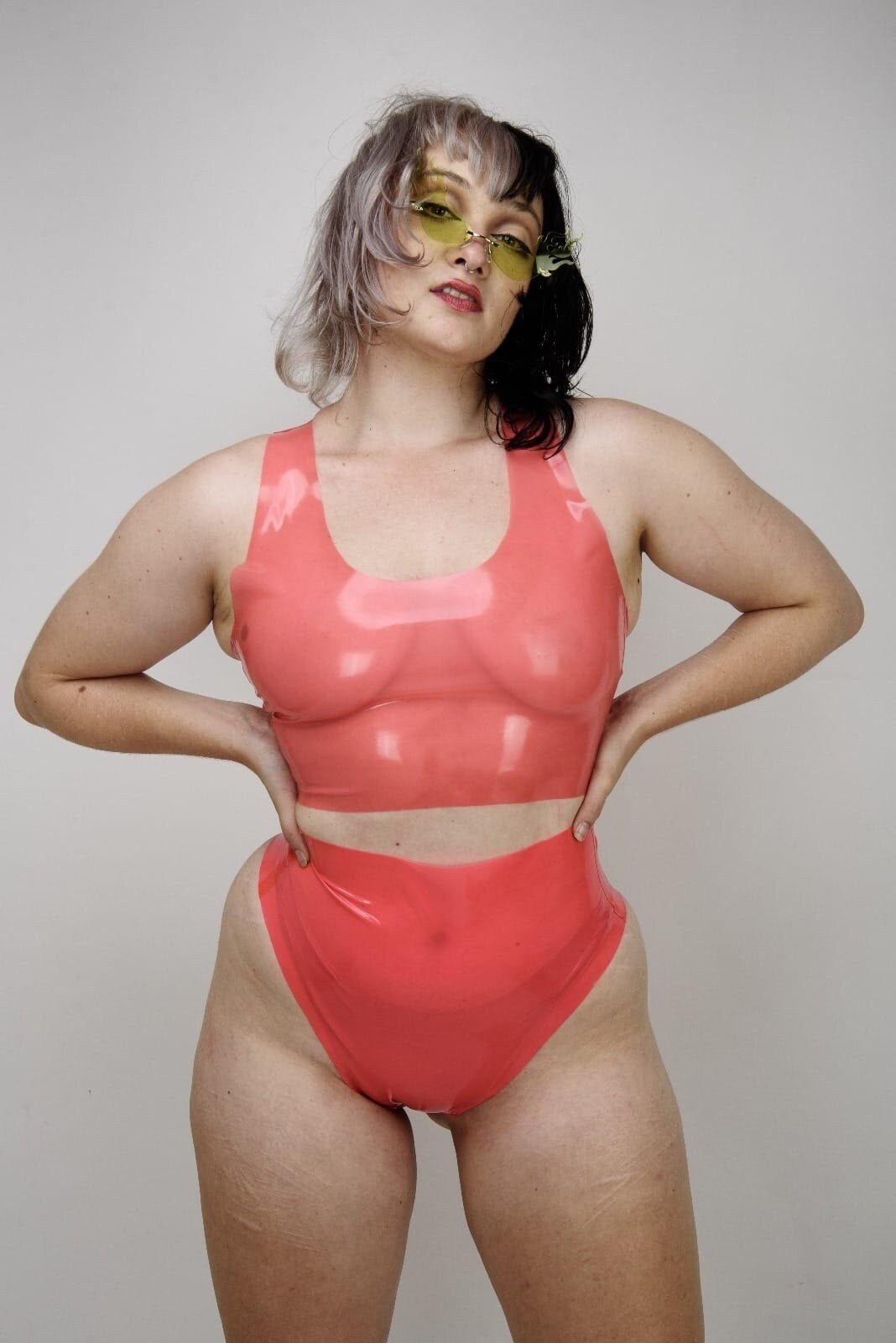 LUNAR High-Waist Latex Shorts