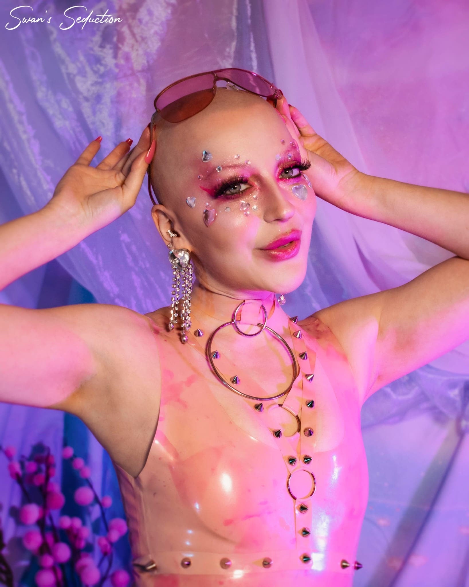 QUARTZ Hand-Dyed Latex Bodysuit Set
