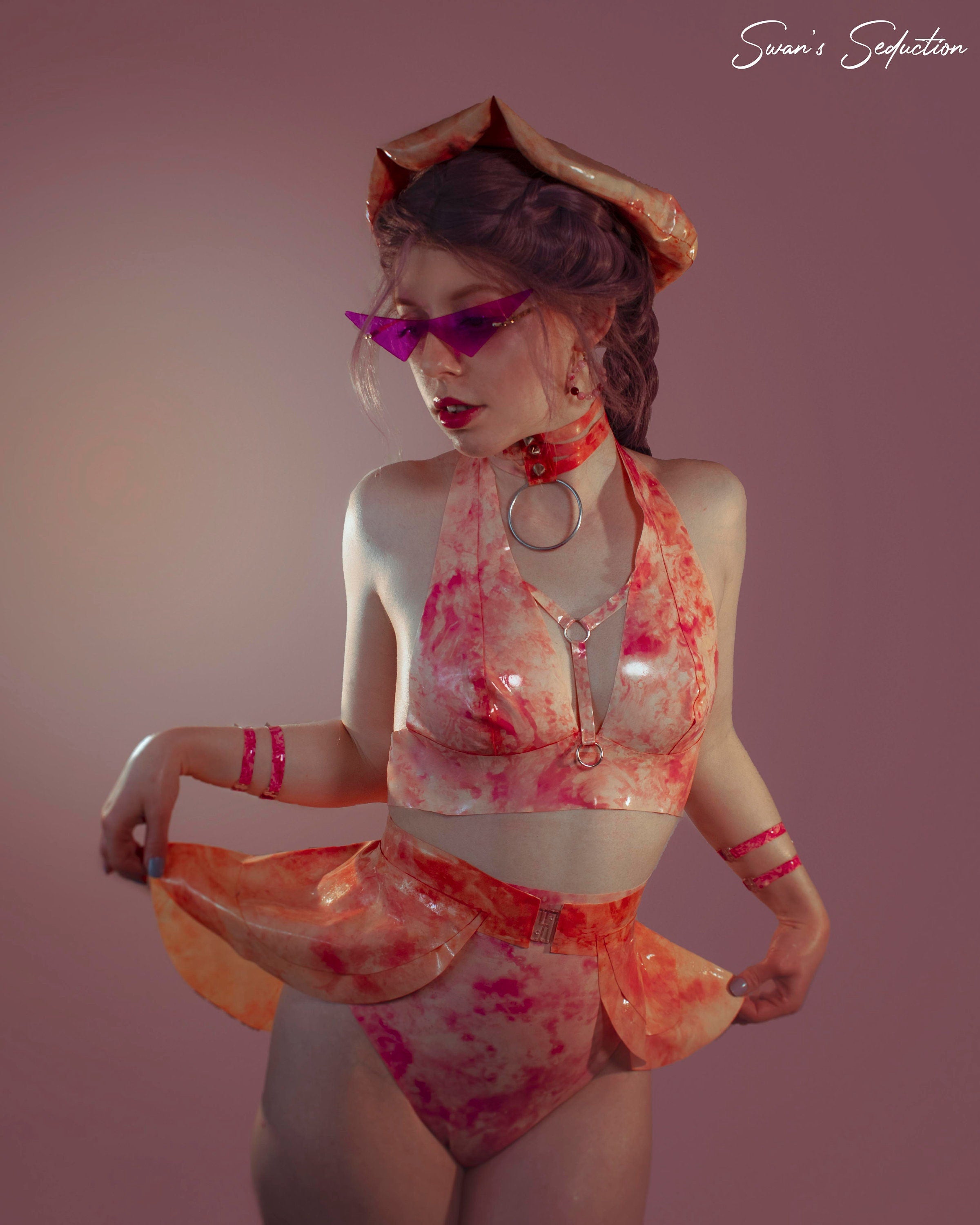 JADE Latex Lingerie Set