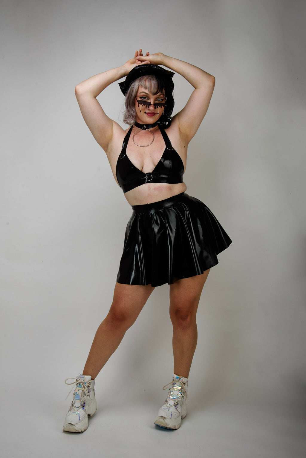SQUID Latex Skater Skirt