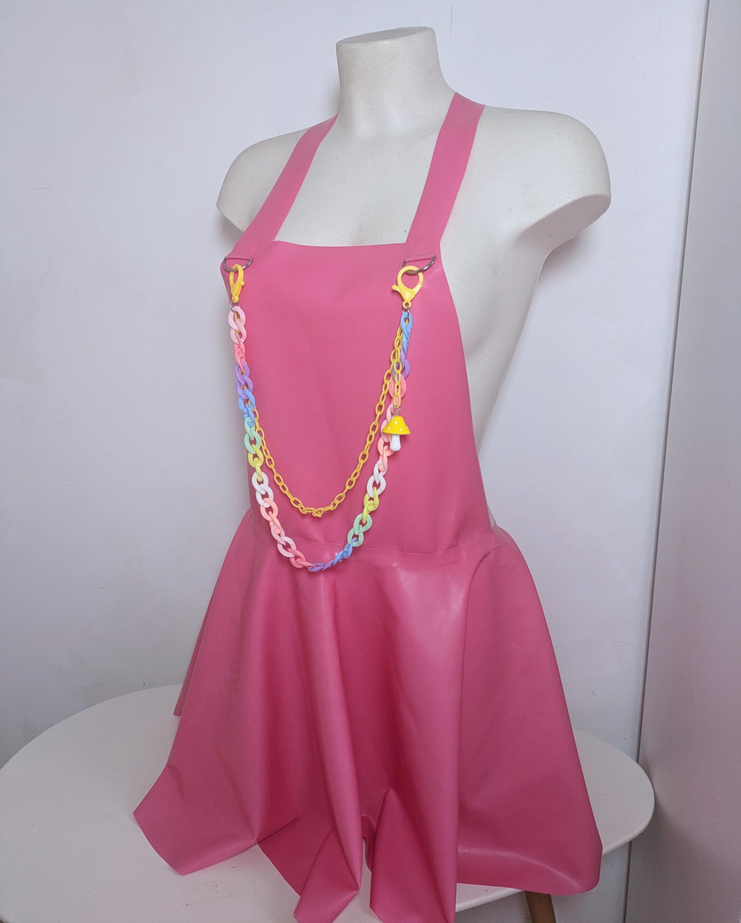 MELLOW Latex Pinafore Dress
