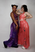 CYBERLUV Latex Wide-Leg Pants
