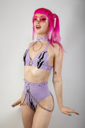 AIMEE Latex Flame Bikini Top