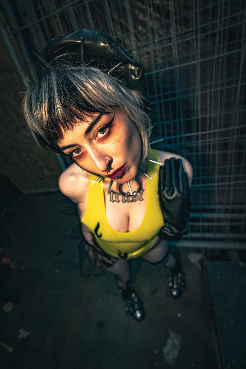 ROMANCE Spiked Latex Beret