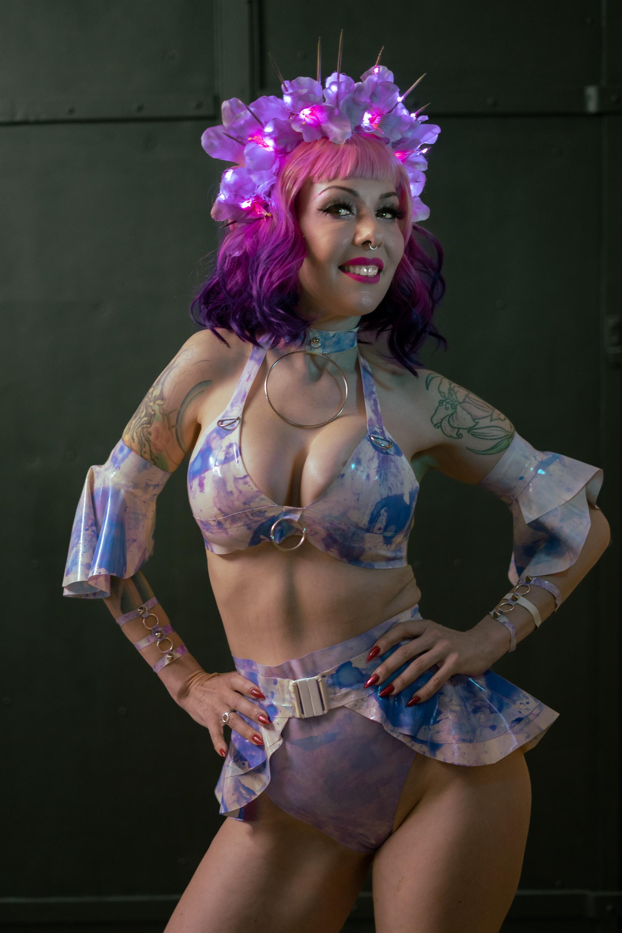 SOLAR Latex Peplum Belt