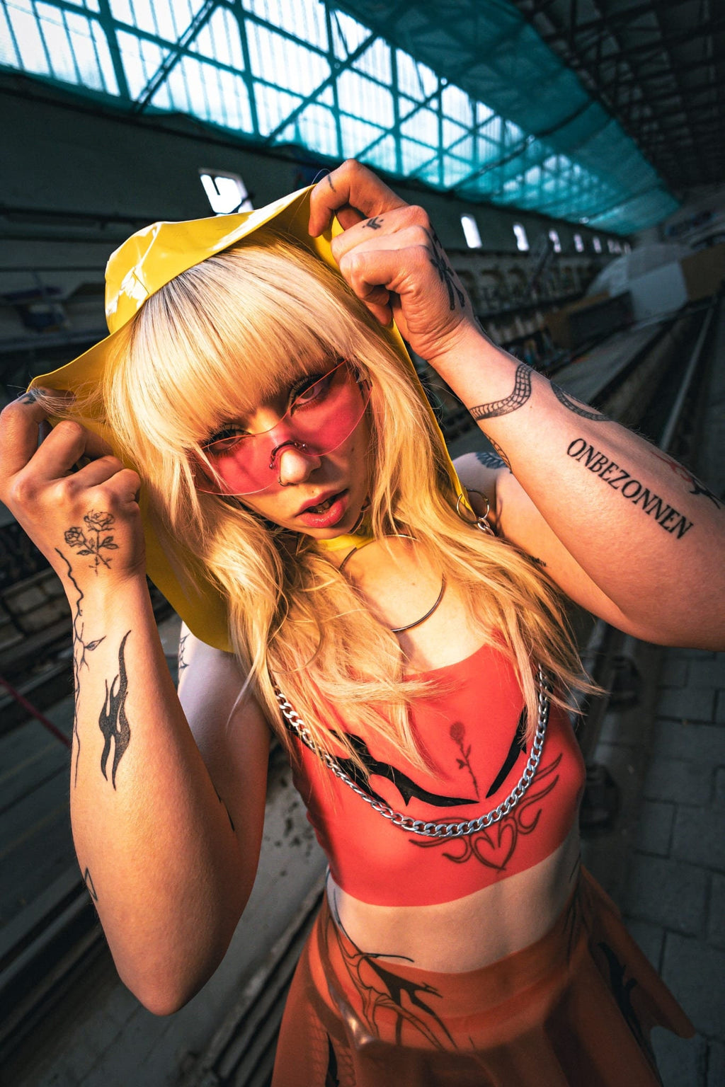 RUSH Latex Tribal Crop Top