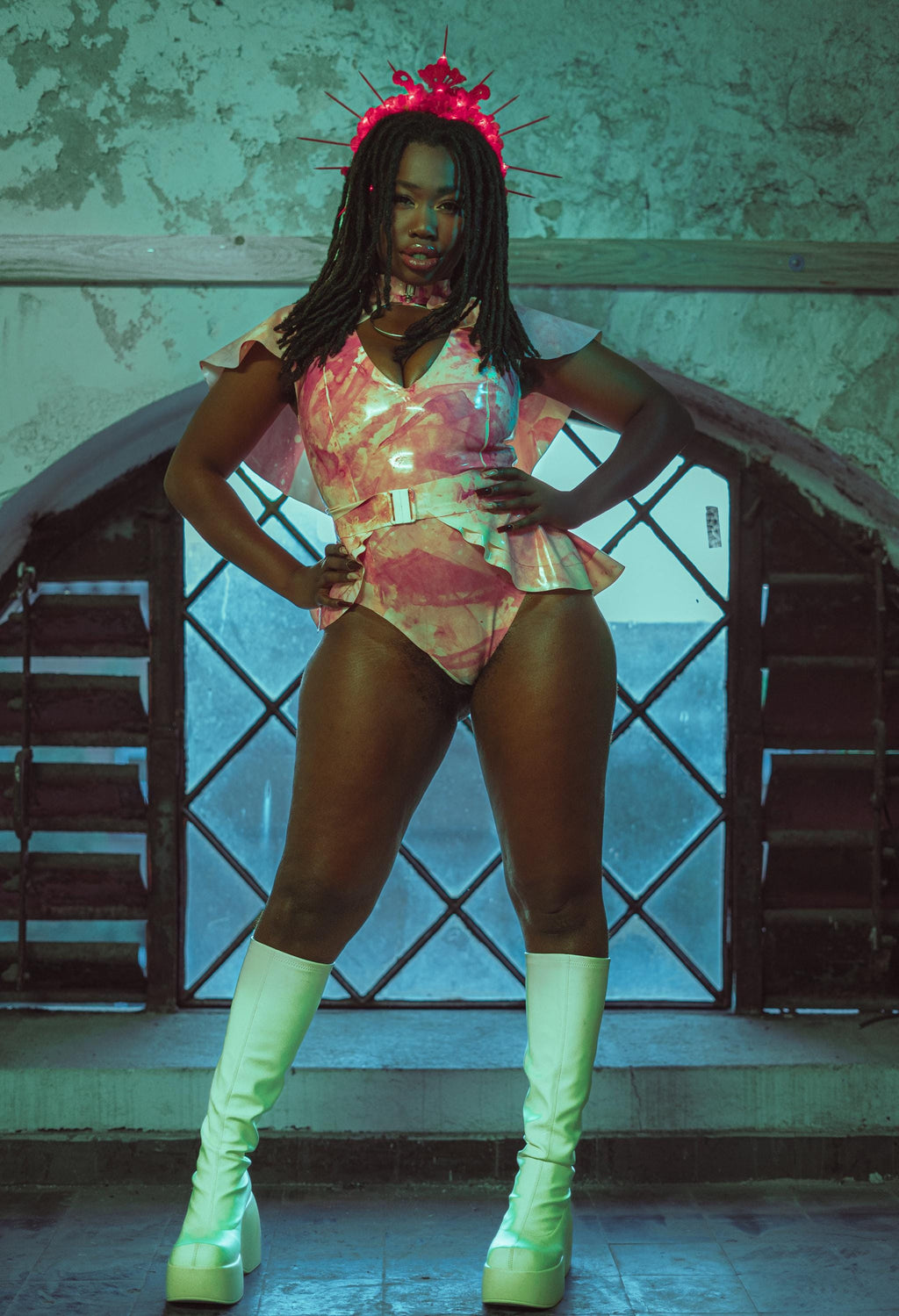 SOLAR Latex Peplum Belt