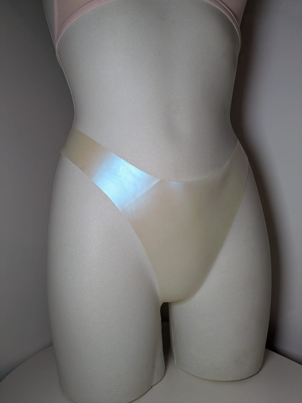 GINA Holographic Latex Thong