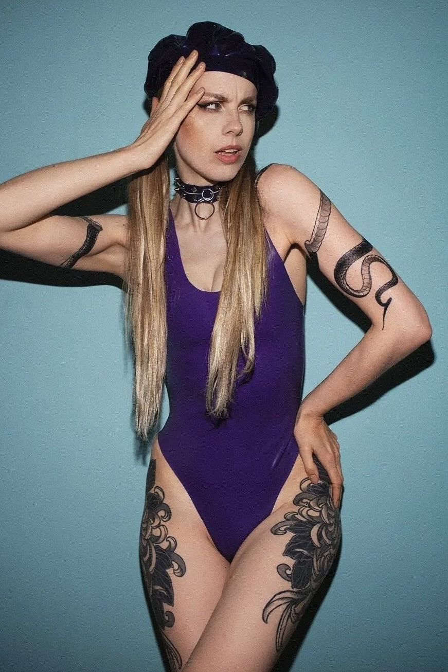 MOXIE Latex Bodysuit High Cut