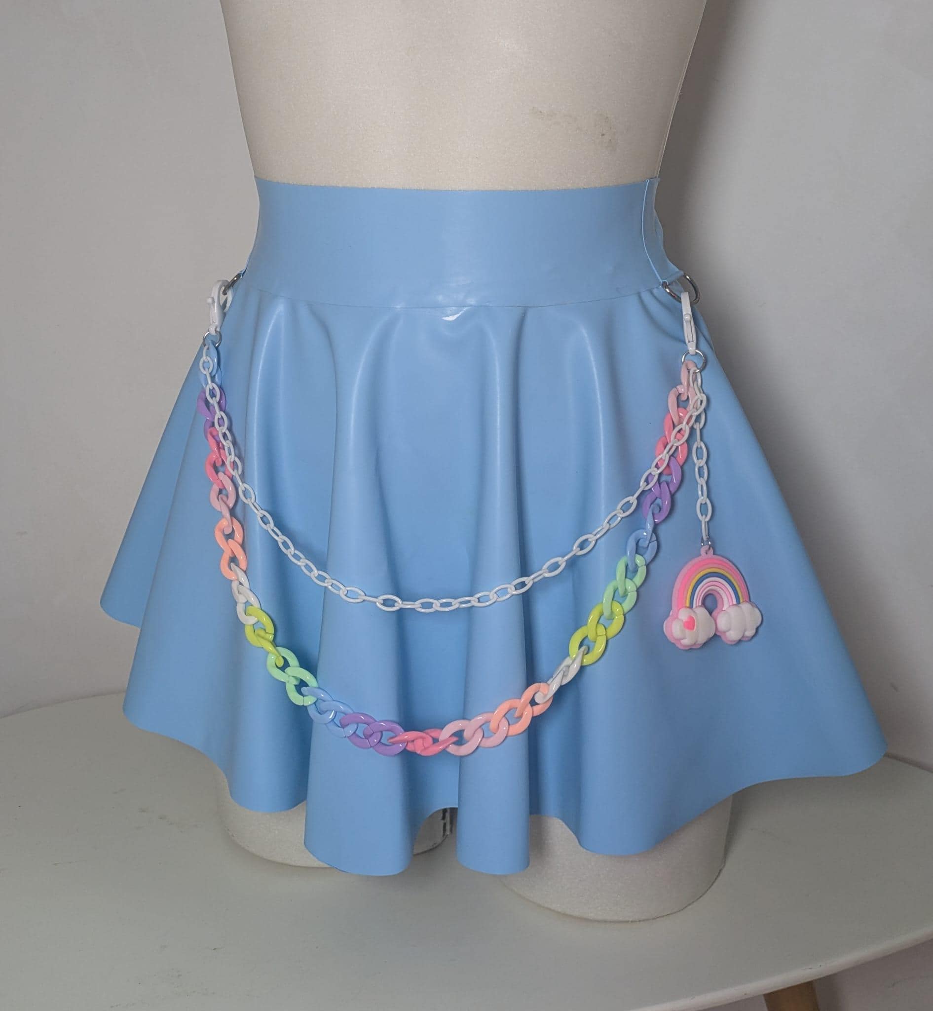COSMO Rainbow Latex Chain Skirt