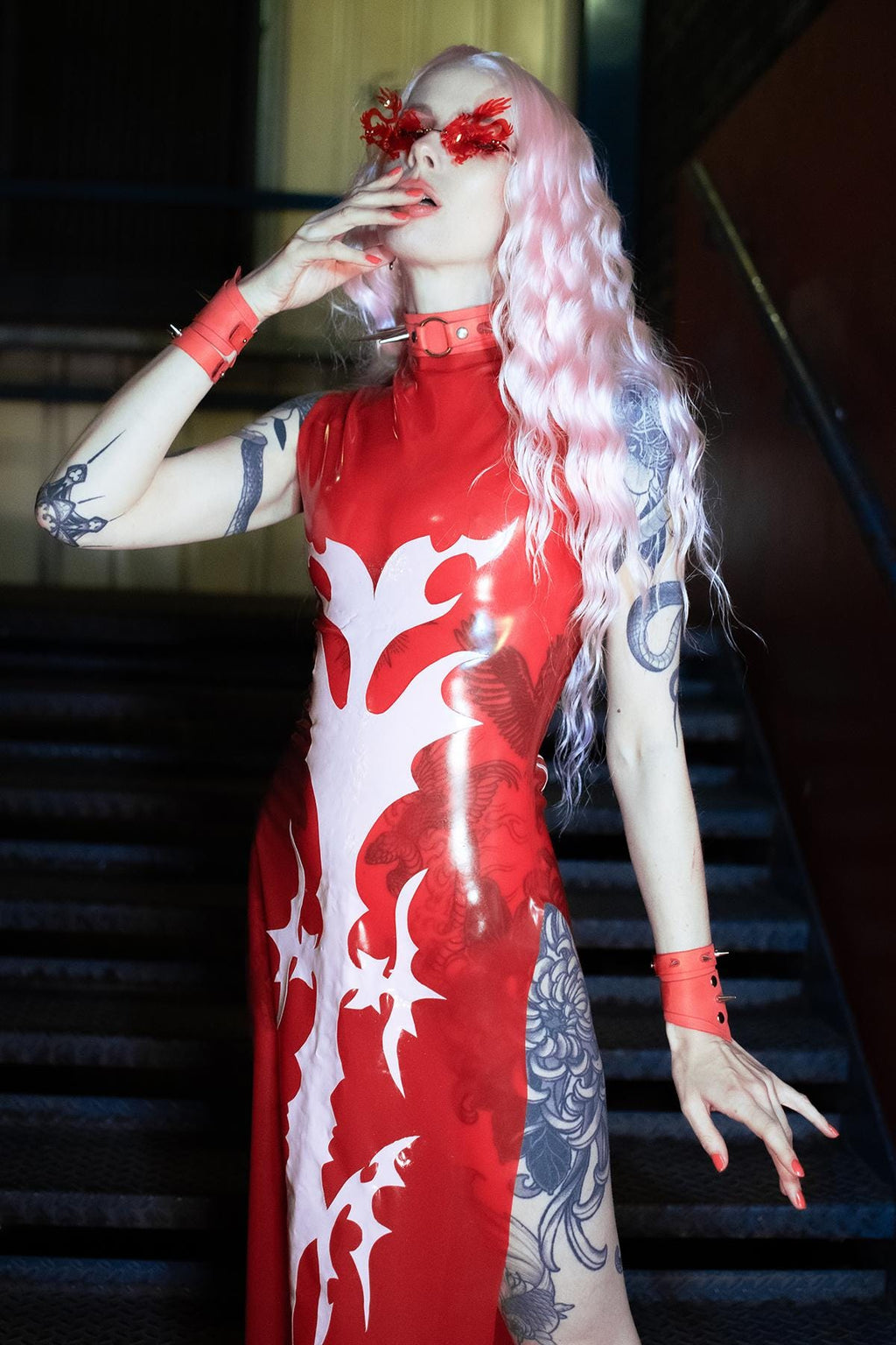 ANGEL2000 Latex Evening Gown