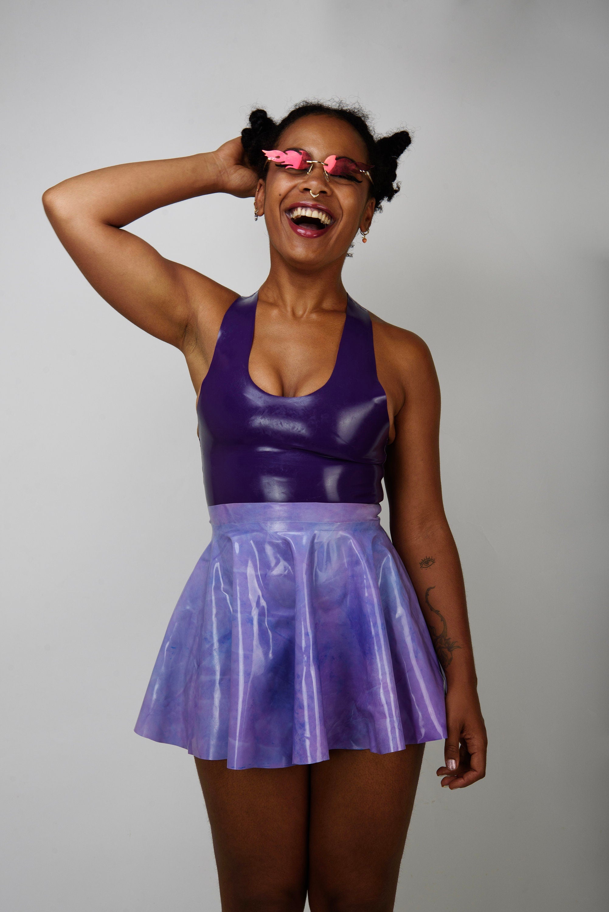 SQUID Latex Skater Skirt