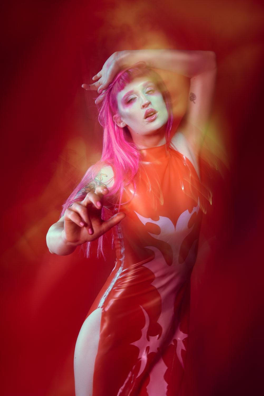 ANGEL2000 Latex Evening Gown