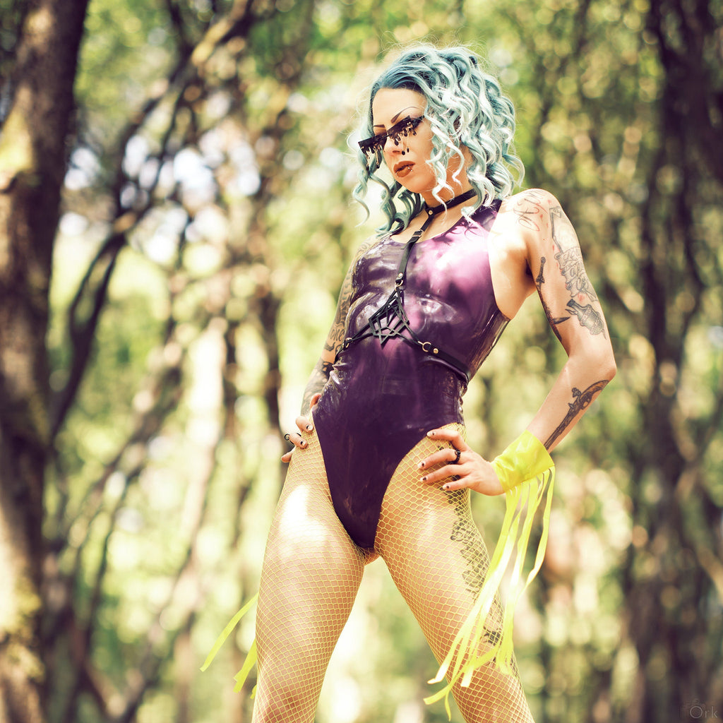 MOXIE Latex Bodysuit High Cut
