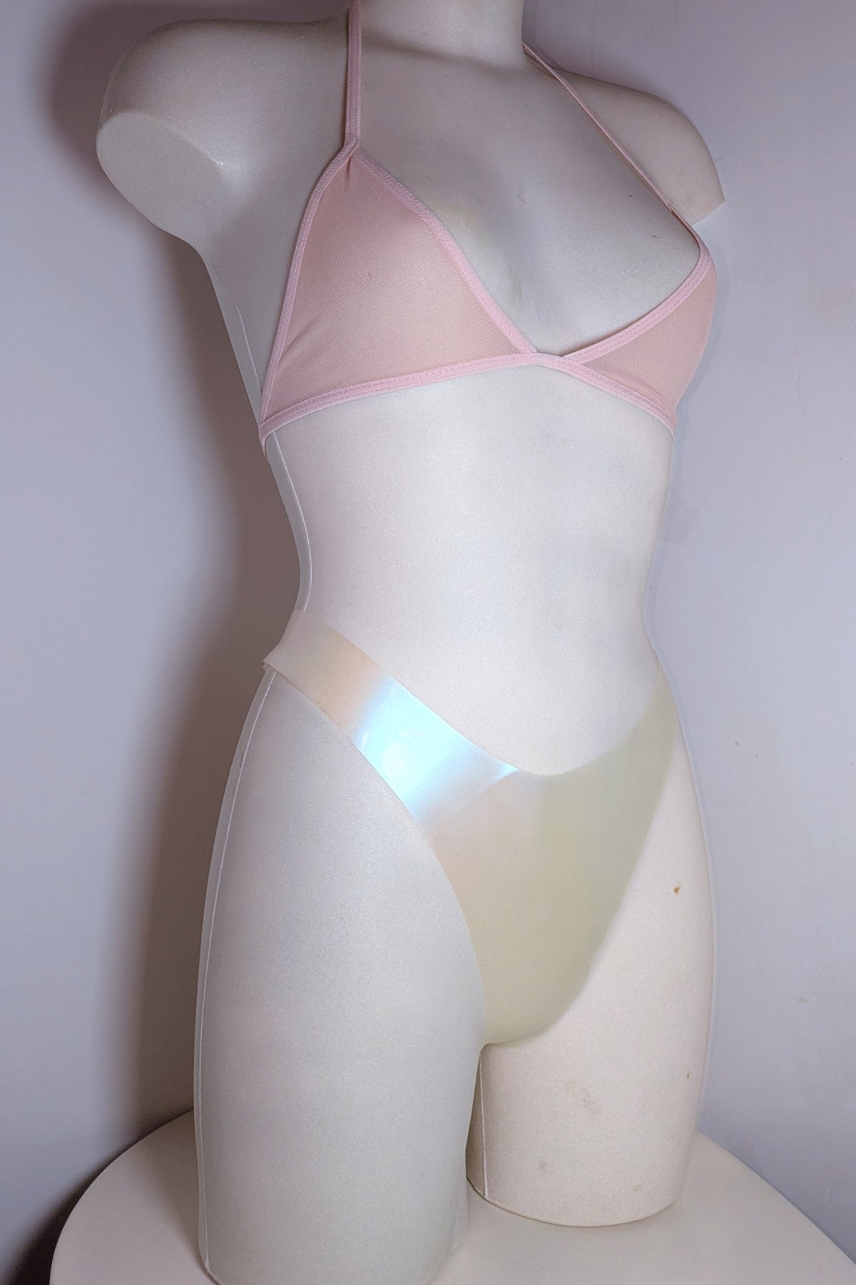 GINA Holographic Latex Thong